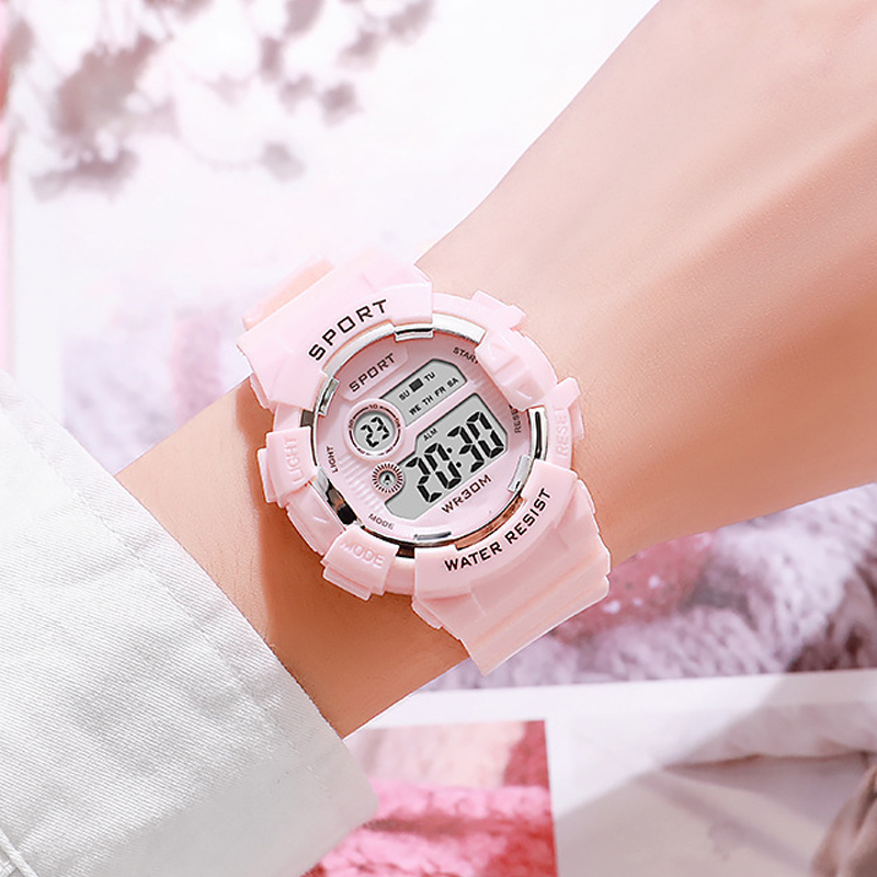 Smartwatch Digital Watches For Kid Boy - Moda crianças relógios luminosos à prova