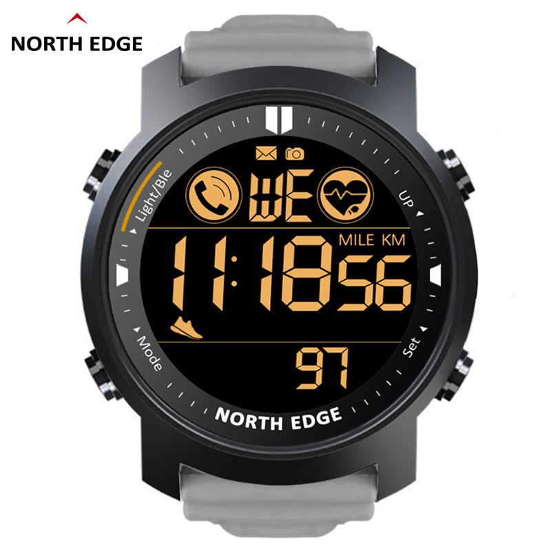 Smartwatch Running Watches For Men - NORTH EDGE-Relógio Inteligente Impermeável para Homens,