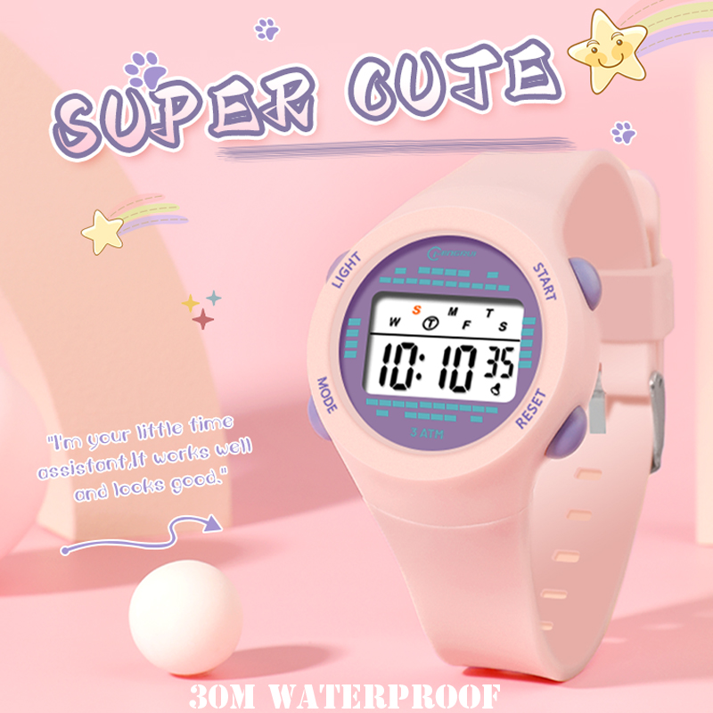 Smartwatch Digital Watches For Kid Boy - Relógio eletrônico infantil, relógio rosa fofo