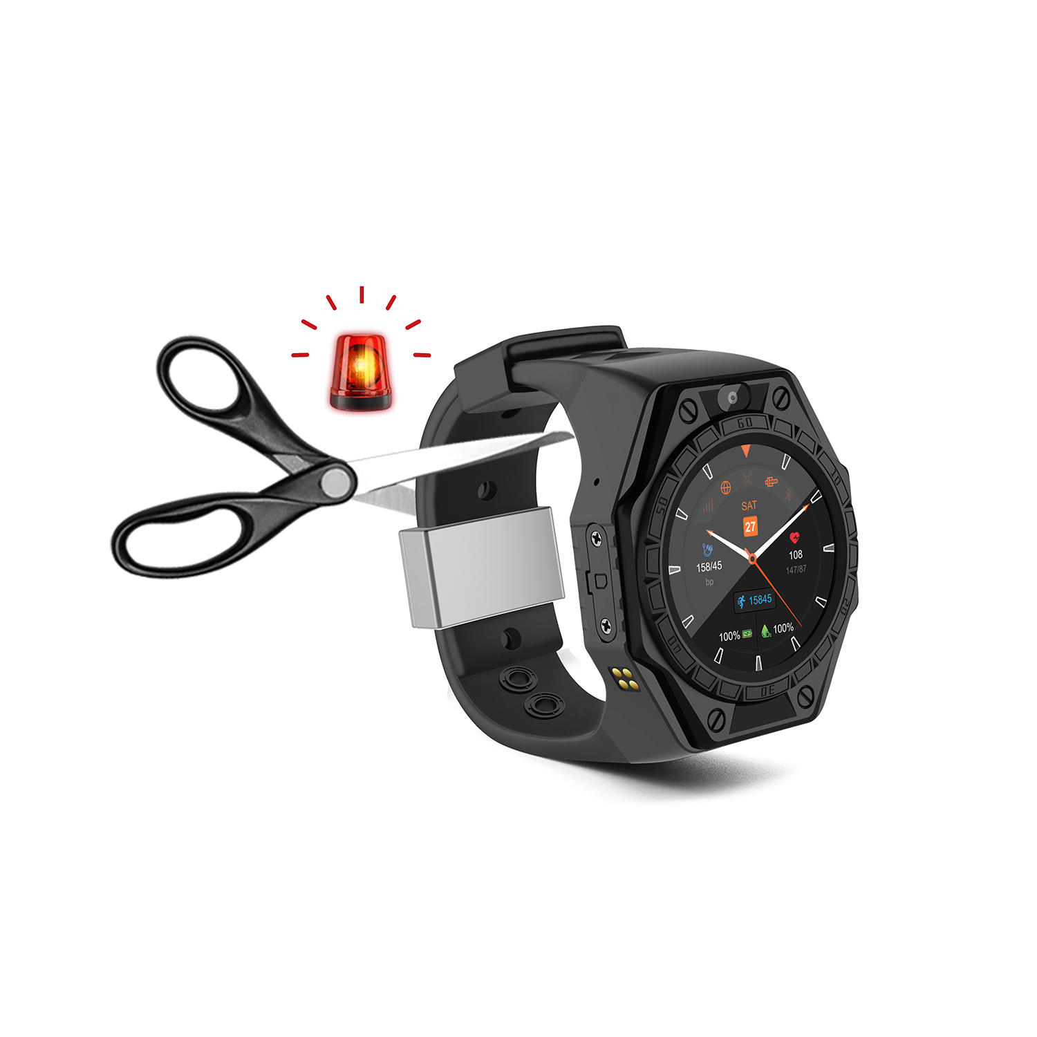 Hybrid Smartwatch - Design profissional anti-desmontagem à prova de