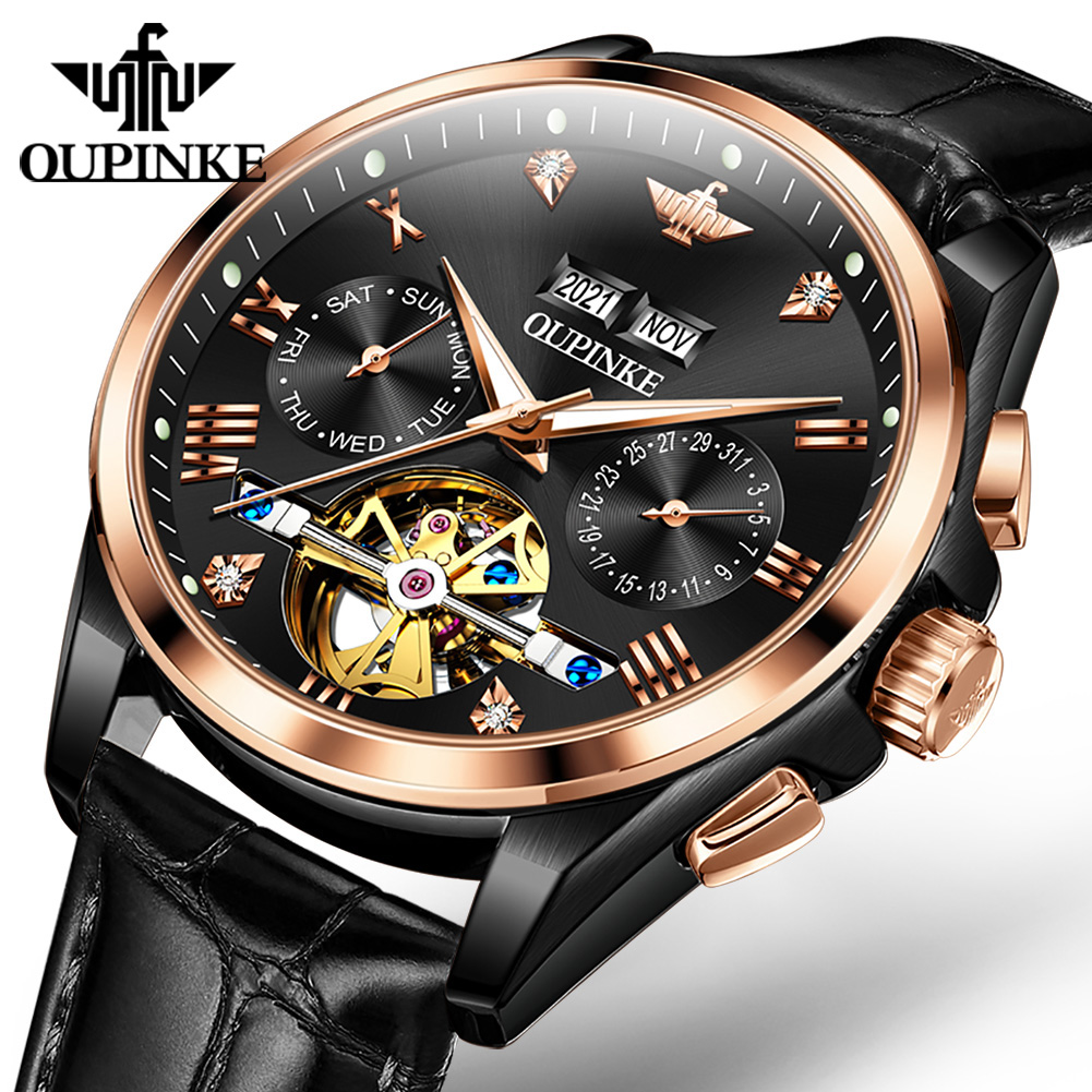 Oupinke relógios masculinos mo - Leather Watch Strap avaliação e preço