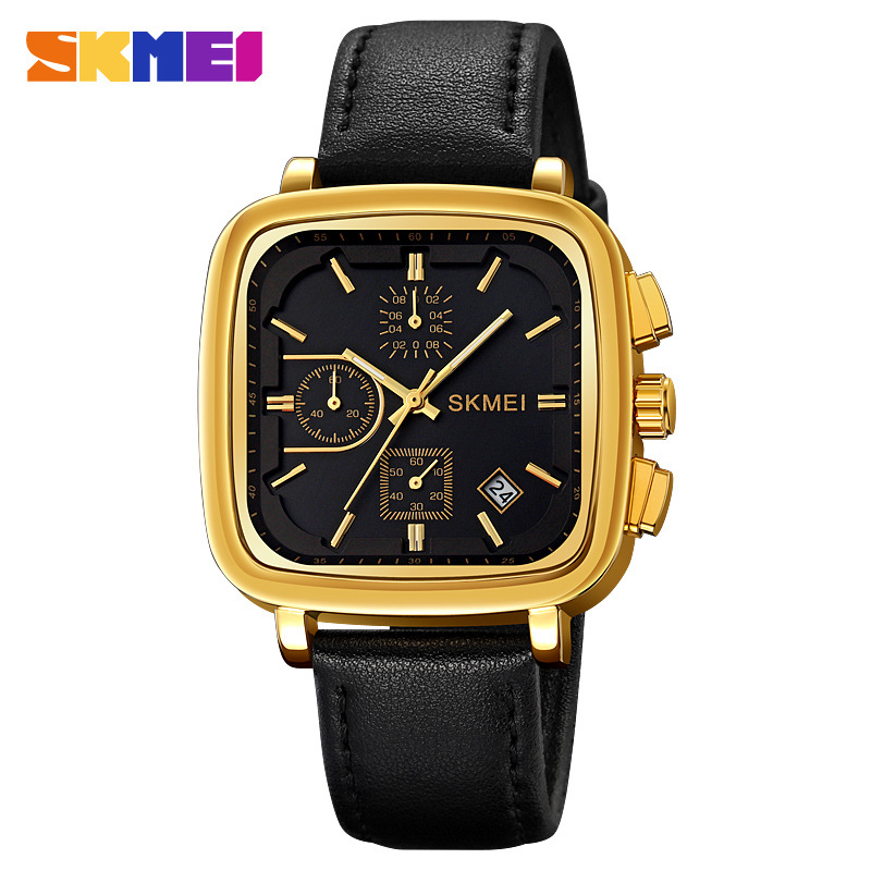 Relógio Masculino Quadrado de  - Leather Watch Strap avaliação e preço
