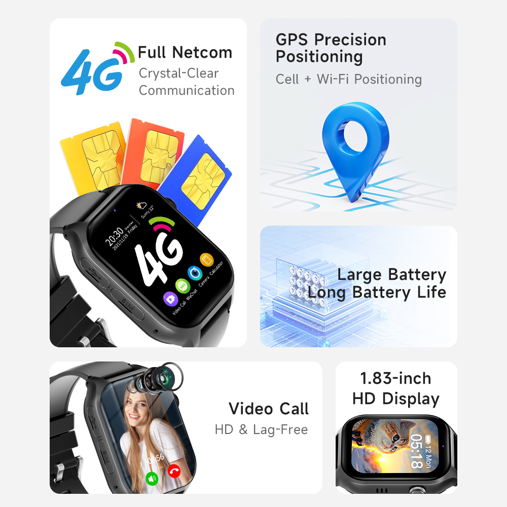 Relógios Inteligentes 4G para  - Smartwatch Watches For Kid Boy With Gps avaliação e preço